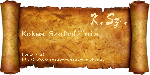 Kokas Szofrónia névjegykártya